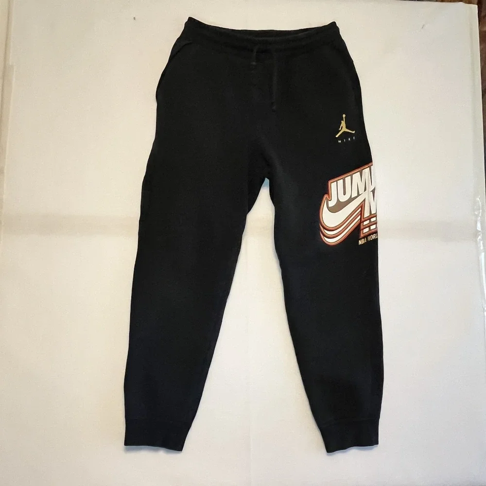 Nike Jordan Jumpman Pullover Hoodie Pants Set - Black/Gold L top M bottom